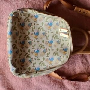 Disney Cream and Blue Floral Backpack